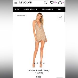 Halter neck beaded mini dress in size small